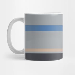 A mild jumble of Arsenic, Pinkish Grey, Cool Grey and Cyan Azure stripes. Mug
